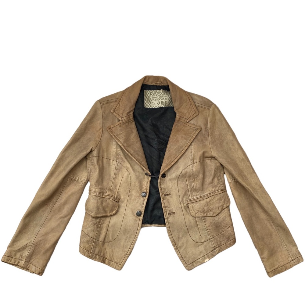 Vintage diesel rising sun leather jacket